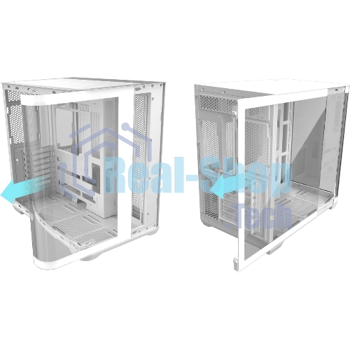 Корпус без блока питания Raijintek ATREUS BT7, Midi-Tower, TG, 7x120мм ARGB, 2xUSB-A 3.0 + 1xUSB Type-C , E-ATX, ATX, mATX, mITX White