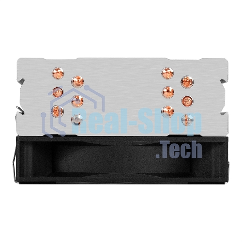 Кулер ExeGate Wizard EXX600-PWM.FRGb (Al+Cu, 6 тепл.трубки, LGA775/1150/1151/1155/1156/1200/1700/1851/AM2/AM2+/AM3/AM3+/AM4/AM5/FM1/FM2/754/939/940, TDP 180W, Fan 120мм PWM, 800-2400RPM, Hydro bearing, 4pin, 11-24db, 540г, FRGb подсветка, с термопастой, на защелках, Color Box)