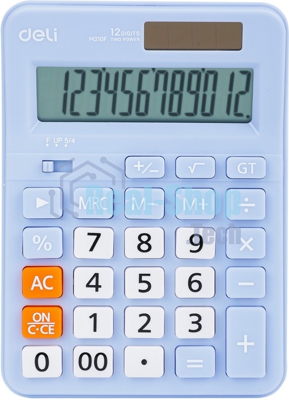 Калькулятор настольный Deli EM210FBLUE синий 12-разр.