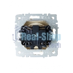 Розетка 1-местная IEK BRITE РС10-1-0-БрКр (BR-R10-10-K10) 10А, без заземления, без защитных шторок, бежевый