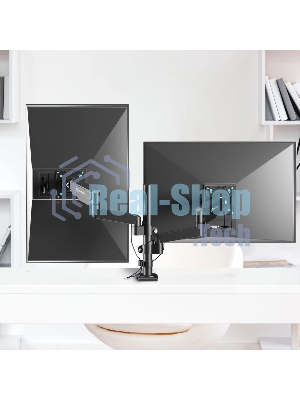 Кронштейн (держатель) ONKRON G140 для двух мониторов 13