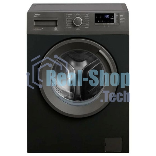 Стиральная машина Beko WRE6512BAA черный, загрузка фронтальная 6 кг, 1000 об/мин, класс: А