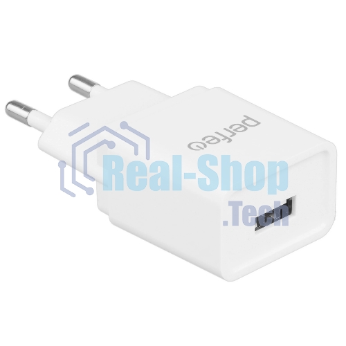 Сетевое зарядное устройство PERFEO с разъемом USB, 2А, белый (I4657)