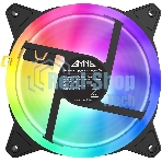 Вентилятор для корпуса GMNG GG-CF120ARGb2-PWMBK черный, 120 мм, 1500 об/мин, 26 дБ, 4 pin
