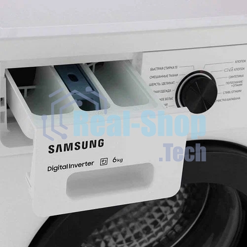 Стиральная машина Samsung WW60AG4S00CE/LD белая, загрузка фронтальная 6 кг, 1000 об/мин., класс: A