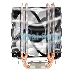 Кулер ExeGate Wizard EXX600-PWM.FRGb (Al+Cu, 6 тепл.трубки, LGA775/1150/1151/1155/1156/1200/1700/1851/AM2/AM2+/AM3/AM3+/AM4/AM5/FM1/FM2/754/939/940, TDP 180W, Fan 120мм PWM, 800-2400RPM, Hydro bearing, 4pin, 11-24db, 540г, FRGb подсветка, с термопастой, на защелках, Color Box)