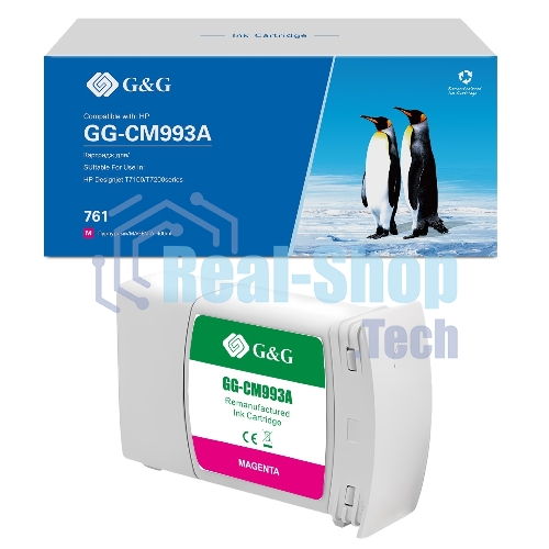 Картридж струйный G&G GG-CM993A 761 пурпурный (400 мл) для HP Designjet T7100/T7200