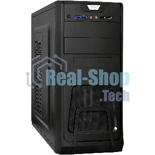 Компьютерный корпус Miditower ExeGate CP-603-UNS400 (ATX, БП UNS400 с вент. 12см, 2хUSB, аудио, черный)