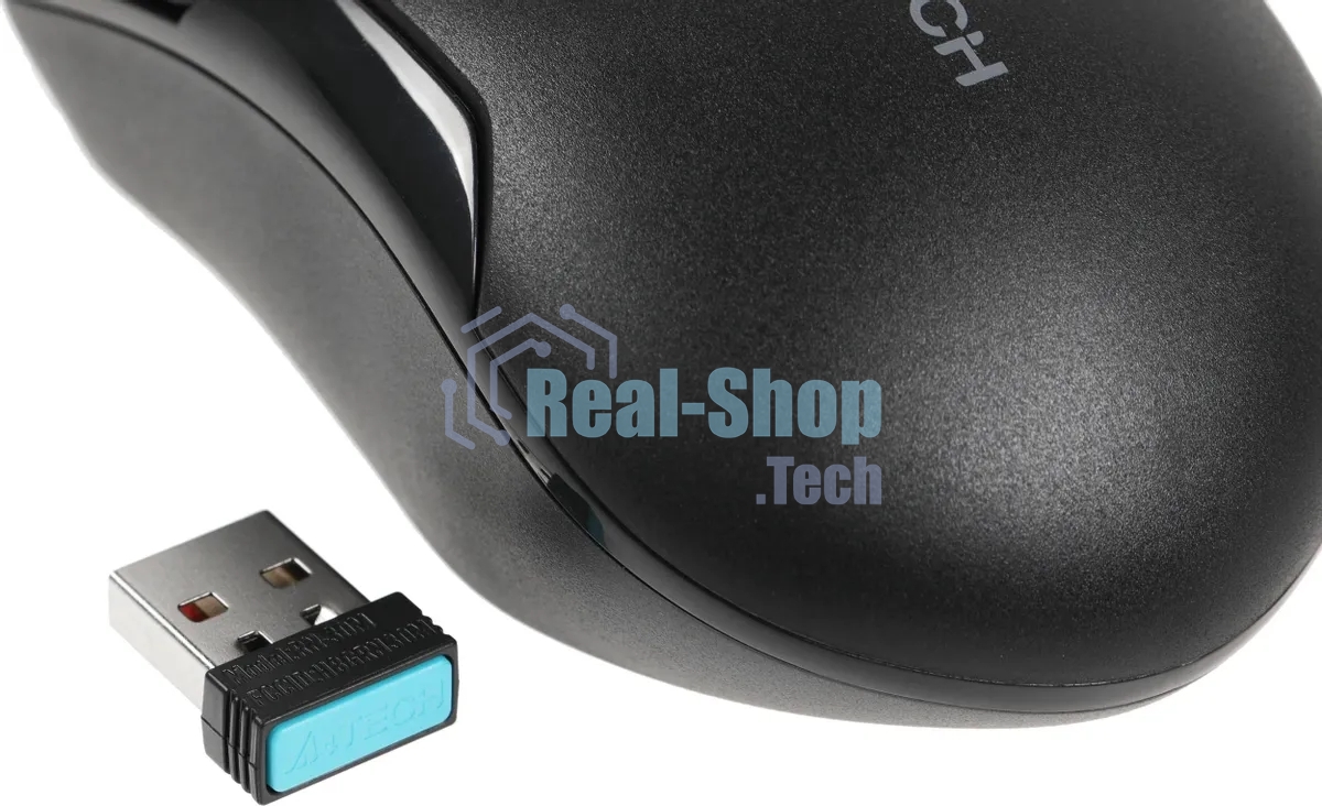 Мышь беспроводная A4Tech V-Track G3-200NS черный, 1200 dpi, радиоканал, USB, кнопки - 3