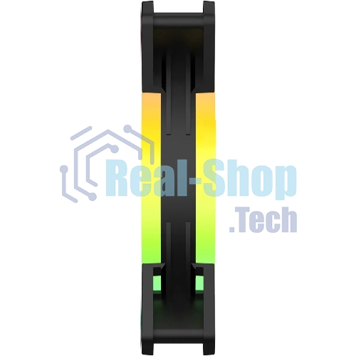 Вентилятор для корпуса GMNG GG-CF120ARGb2-PWMBK черный, 120 мм, 1500 об/мин, 26 дБ, 4 pin
