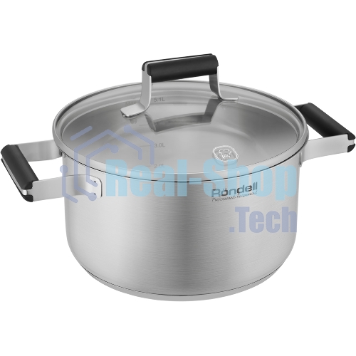 Кастрюля Rondell Bayoneta RDS-1808 5.1 л. d=24 см (с крышкой) стальной