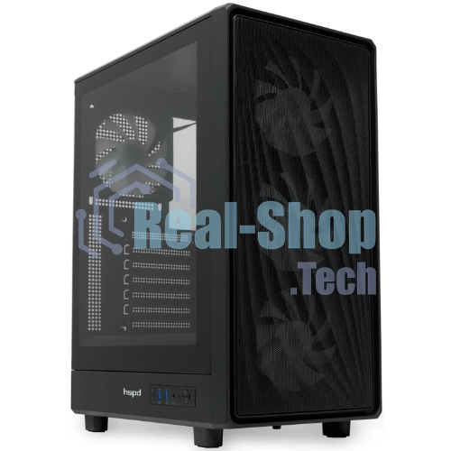 Компьютерный корпус HSPD M510, Mesh Mid Tower, черный, TG, 0.5 SPCC, 4x120мм ARGB ATX, mATX, mITX 180/280/160мм 1x2.5