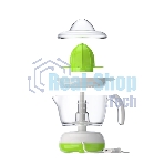 Соковыжималка Maxvi SG401 белый/зелёный, цитрусовая, 40 Вт, 700 мл, механическое