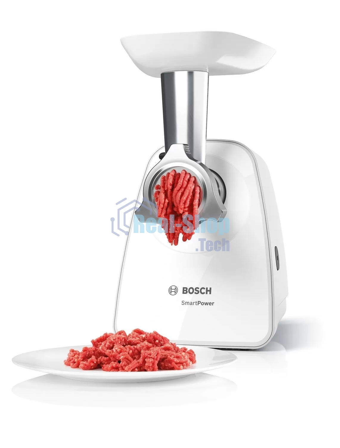 Мясорубка электрическая Bosch MFW2520W белый, 1500 Вт, 1.7 кг/мин, насадки - 4