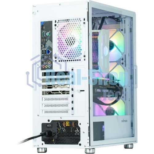 Компьютерный корпус MidiTower Zalman I3 NEO белый (ATX, front mesh, USB 2.0 x1, USB 3.0x2, 4x120мм RGb fan, без БП) (I3 NEO White)