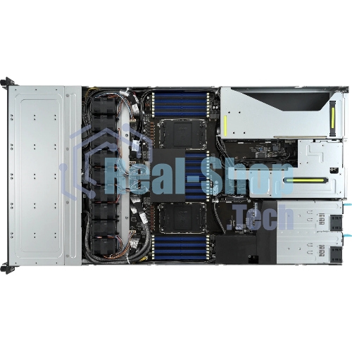 Серверная платформа ASUS RS700-E11-RS12U, 1U, 2x Socket-E LGA4677, 32x DDR5 4800*/5600*, 12x2.5'' NVMe/SATA*/SAS* hsb (*-RAID/HBA need), 2x M.2 PCIe 2260/2280, up to 3x PCIe Gen5 + 1 x int RAID slot, 2 x 10G(Intel X710-AT2) RJ45 LAN, 1+1 1600W