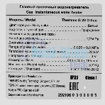 Колонка газовая Thermex G 20 D Eco белый