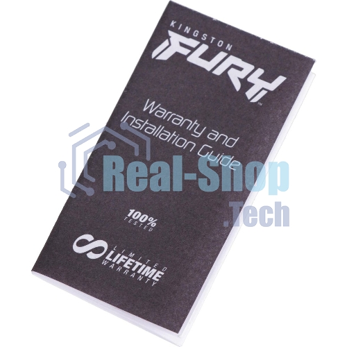Оперативная память Kingston Fury Beast, DDR5, 32GB (2x16GB), 5200MHz, CL40, DIMM, радиатор, черный