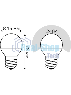 Лампа светодиодная Gauss LED Globe 7Вт E27 4100К step diммable (диммир.)