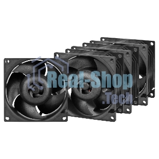 Комплект вентиляторов для корпуса Arctic S8038-7K (4 Pack) черный, 80 мм, 7000 об/мин, 4 pin