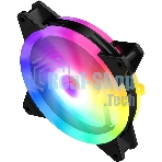 Вентилятор для корпуса GMNG GG-CF120ARGb2-PWMBK черный, 120 мм, 1500 об/мин, 26 дБ, 4 pin