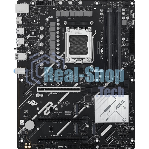 Материнская плата ASUS PRIME X870-P, AM5, AMD X870, 4xDDR5, 2xSATA, 4xM.2, 1xPCIe 5.0 x16, 2xPCIe 4.0 x1, 1xHDMI, 2xUSB-C, 1x 2.5Gb LAN, 4xUSB-A 3.2 Gen 1, 1xUSB-A 3.2 Gen 2, 4xUSB-A 2.0, 3x3.5 мм, 7.1, ATX