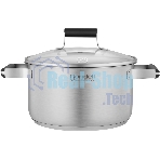 Кастрюля Rondell Bayoneta RDS-1808 5.1 л. d=24 см (с крышкой) стальной