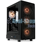 Компьютерный корпус HSPD M510, Mesh Mid Tower, черный, TG, 0.5 SPCC, 4x120мм ARGB ATX, mATX, mITX 180/280/160мм 1x2.5