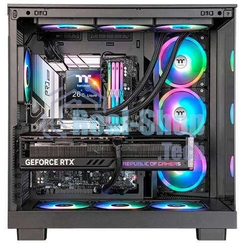 Система жидкостного охлаждения Thermaltake MAGFloe 420 Ultra ARGB Soc-AM5/AM4/1200/1700/1851 черный 4-pin 34.5dB Al+Cu LCD Ret (CL-W451-PL14SW-A)