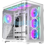 Корпус без блока питания Raijintek ATREUS BT7, Midi-Tower, TG, 7x120мм ARGB, 2xUSB-A 3.0 + 1xUSB Type-C , E-ATX, ATX, mATX, mITX White