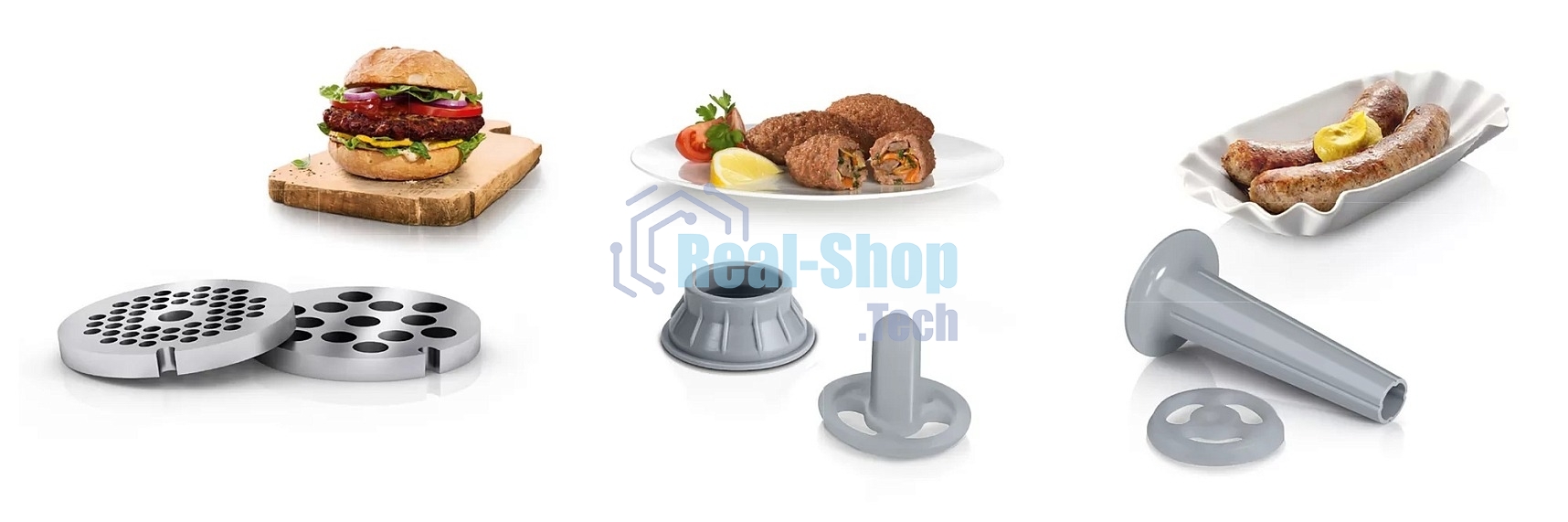 Мясорубка электрическая Bosch MFW2520W белый, 1500 Вт, 1.7 кг/мин, насадки - 4