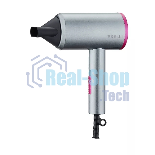 Фен Kelli KL-1101 серебристый/розовый, 2400 Вт