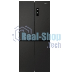 Холодильник Maunfeld MFF192NFSB01 Inverter черная сталь трехкамерный 334/184л морозилка снизу, No Frost, Side by Side