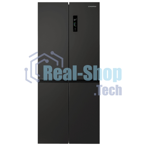 Холодильник Maunfeld MFF192NFSB01 Inverter черная сталь трехкамерный 334/184л морозилка снизу, No Frost, Side by Side