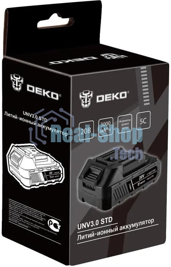 Батарея аккумуляторная Deko UNV3.0 STD 20В, 3.0Ач, 063-4493