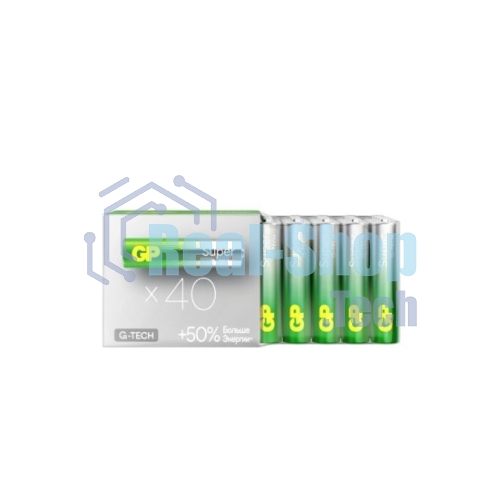 Алкалиновые батарейки GP Super Alkaline G-Tech 24А ААA - 40 шт. в пленке