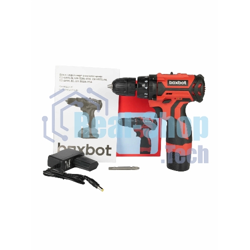 Дрель-шуруповерт Boxbot CD-1220L-1B, 12 В, 2 Ач, 25 Нм, щеточный