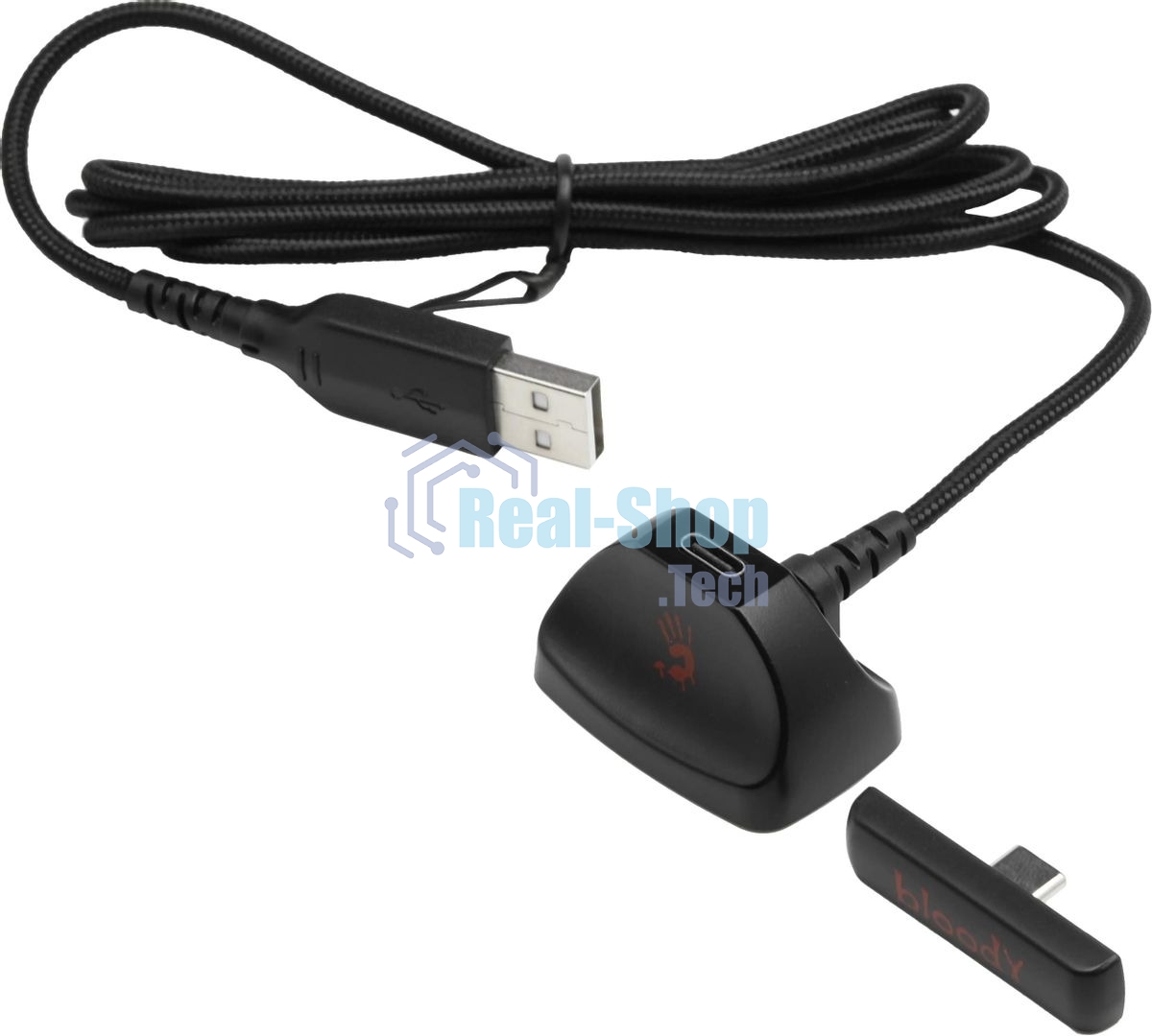 Гарнитура Bloody MR720 чёрный, беспроводная + проводная, радиоканал/Bluetooth/mini jack 3.5 мм, до 44 ч, подсветка