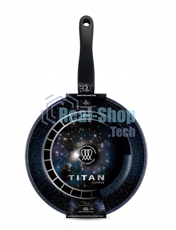Сковорода НЕВА-МЕТАЛЛ Titan Space 24 см 914124i