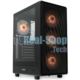 Компьютерный корпус HSPD M510, Mesh Mid Tower, черный, TG, 0.5 SPCC, 4x120мм ARGB ATX, mATX, mITX 180/280/160мм 1x2.5