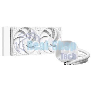 Система водяного охлаждения Deepcool LE240 V2 Pure Soc-AM5/AM4/1200/1700/1851 белый 4-pin 28.2-31.6dB Al 220W 1266gr Ret (R-LE240PURE-WHLNMD-G-1)
