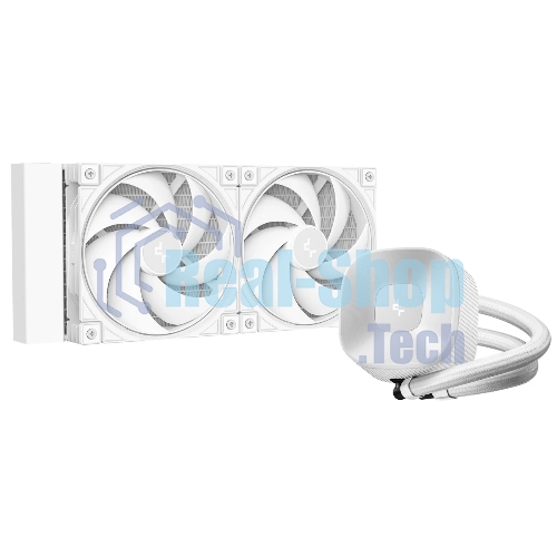 Система водяного охлаждения Deepcool LE240 V2 Pure Soc-AM5/AM4/1200/1700/1851 белый 4-pin 28.2-31.6dB Al 220W 1266gr Ret (R-LE240PURE-WHLNMD-G-1)