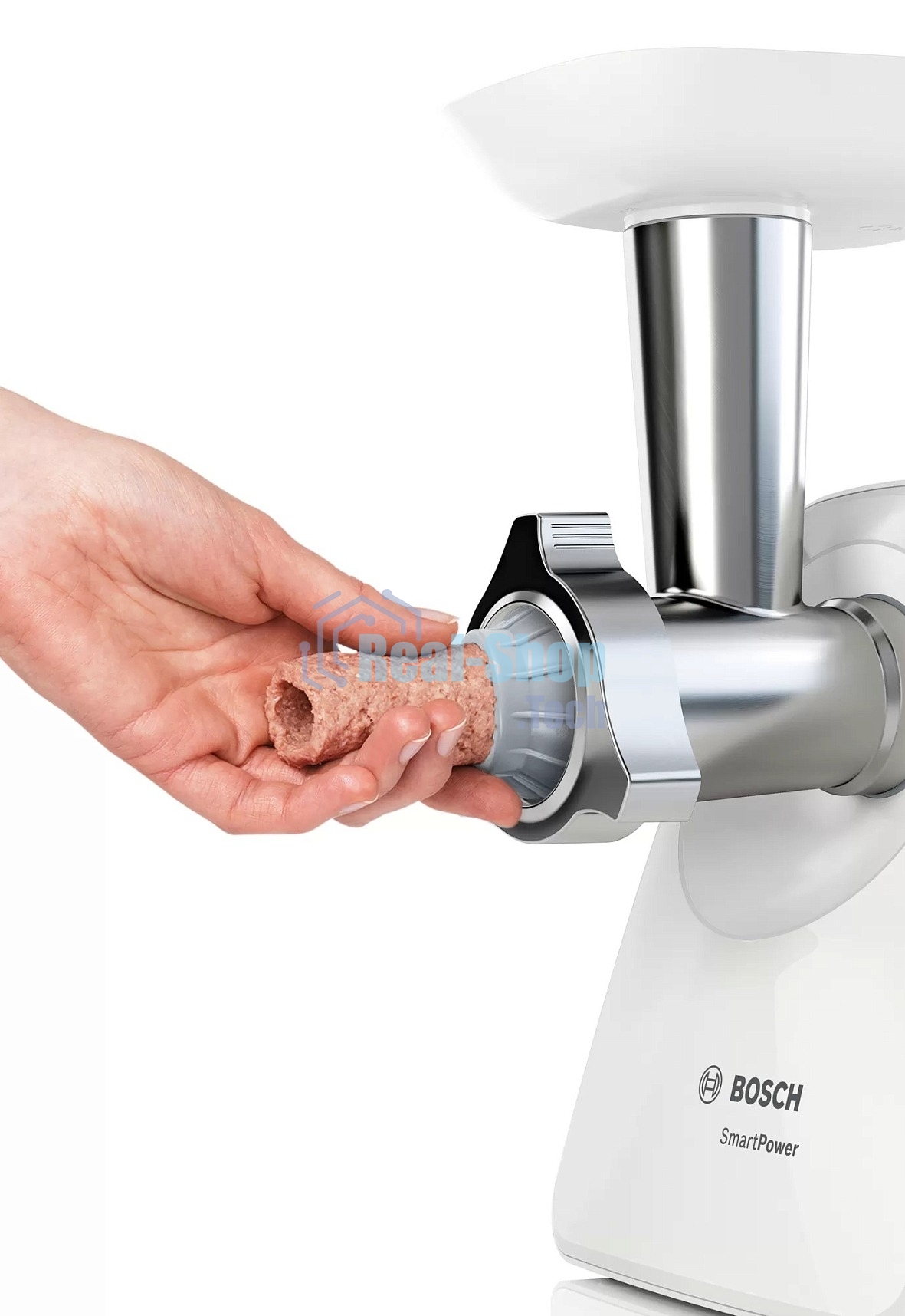 Мясорубка электрическая Bosch MFW2520W белый, 1500 Вт, 1.7 кг/мин, насадки - 4