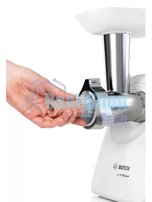 Мясорубка электрическая Bosch MFW2520W белый, 1500 Вт, 1.7 кг/мин, насадки - 4