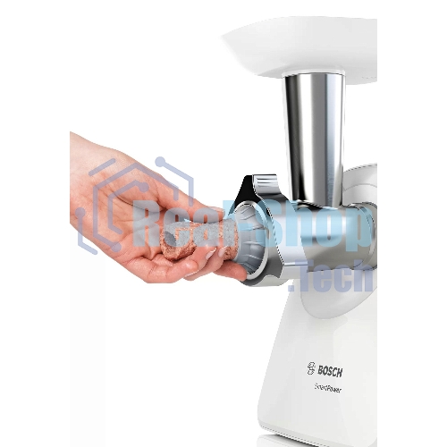 Мясорубка электрическая Bosch MFW2520W белый, 1500 Вт, 1.7 кг/мин, насадки - 4