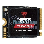 Накопитель SSD Patriot VP4000 Mini, 1Tb, PCIe 4.0 x4, M.2 2230, NVMe, R/W 5000/3500, с радиатором