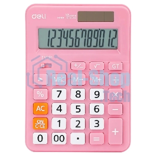 Калькулятор настольный Deli EM210FPINK розовый 12-разр.