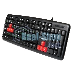 Клавиатура проводная NAKATOMI KN-02U USB черный-красный