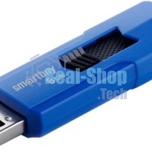 Флешка USB Smartbuy STREAM Blue (SB8GbST-B), 8Gb, USB 2.0, R/W 25/15, синий/черный