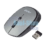 Мышь беспроводная HIPER HOMW-081 серый, 1600 dpi, радиоканал, USB, кнопки - 4